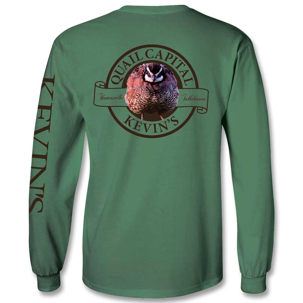 Kevin's Long Sleeve Quail Capital Long Sleeve T-Shirt-T-Shirts-GREEN-S-Kevin's Fine Outdoor Gear & Apparel