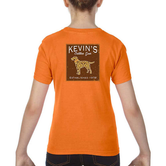 Kevin's Kids Camo Dog Short Sleeve T-Shirt-CHILDRENS CLOTHING-BURNT ORANGE-XS-Kevin's Fine Outdoor Gear & Apparel