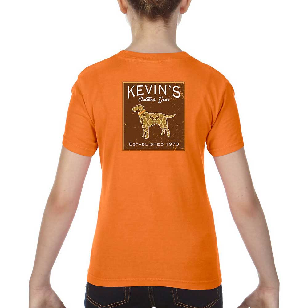 Kevin's Kids Camo Dog Short Sleeve T-Shirt-CHILDRENS CLOTHING-BURNT ORANGE-XS-Kevin's Fine Outdoor Gear & Apparel