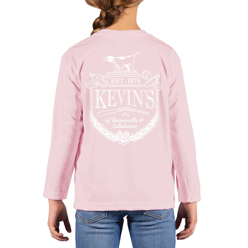 Kevin's Kids Crest Performance Long Sleeve T-Shirt-CHILDRENS CLOTHING-PINK BLOSSOM-XS-Kevin's Fine Outdoor Gear & Apparel