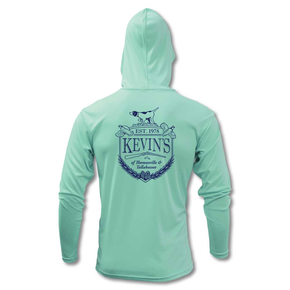 Kevin's Kids Xtreme Tek Hoodie-CHILDRENS CLOTHING-Seafoam/Navy Crest-S-Kevin's Fine Outdoor Gear & Apparel