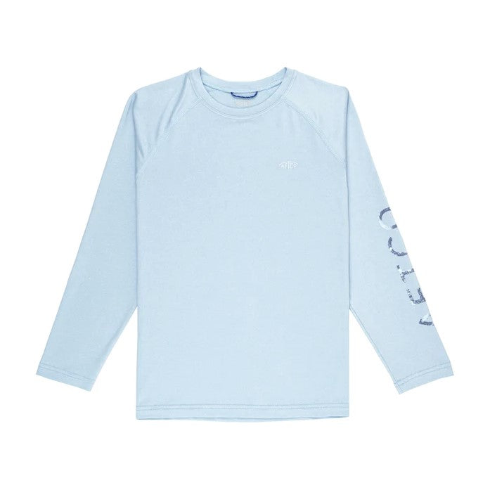 Aftco Boy's Youth Samurai Performance Long Sleeve Shirt-Children's Clothing-Airy Blue Heather-Small-Kevin's Fine Outdoor Gear & Apparel