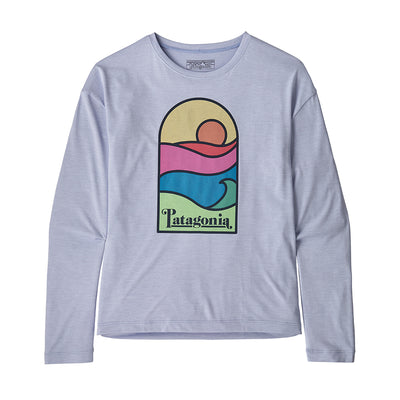 Patagonia Girl's Cap Cool Daily T-Shirt-CHILDRENS CLOTHING-PATAGONIA, INC.-Sunset Beluga-S-Kevin's Fine Outdoor Gear & Apparel