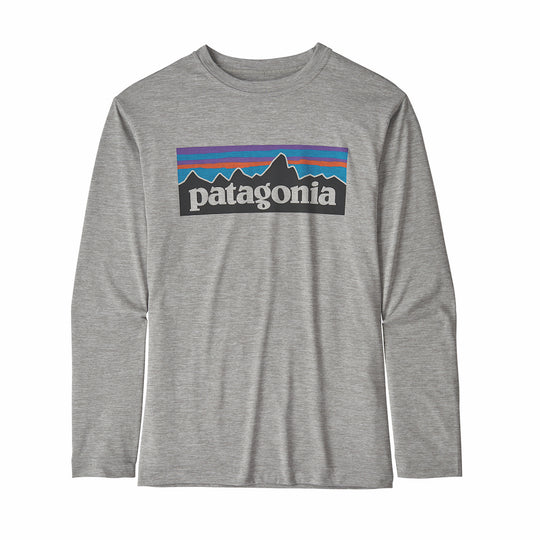 Patagonia Boy's Cap Cool Daily T-Shirt-CHILDRENS CLOTHING-P6 Logo Drifter Gray-S-Kevin's Fine Outdoor Gear & Apparel