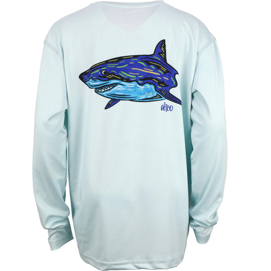 Aftco Boys Shark L/S performance Shirt-CHILDRENS CLOTHING-Kevin's Fine Outdoor Gear & Apparel