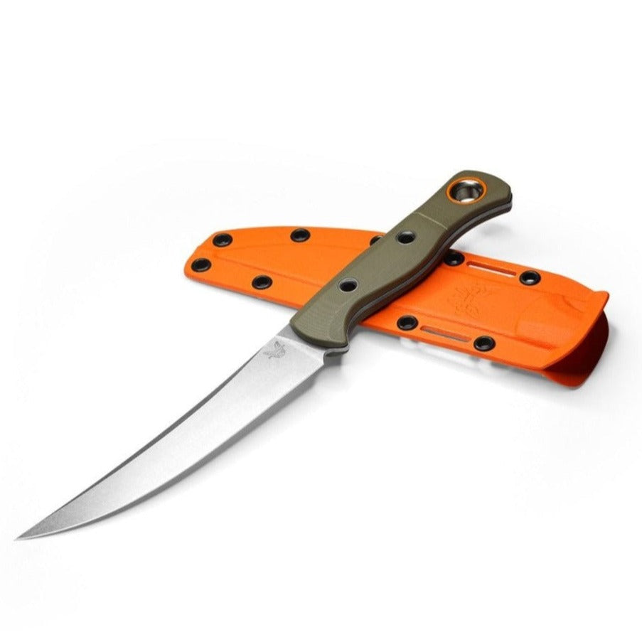 Benchmade Meatcrafter Knife-Knives & Tools-PLAIN/SATIN-TRAILING POINT-Kevin's Fine Outdoor Gear & Apparel