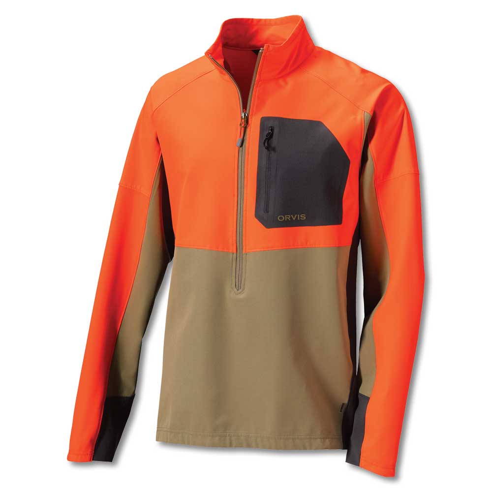 Orvis Pro LT Hunting Pullover-MENS CLOTHING-TAN/BLAZE-S-Kevin's Fine Outdoor Gear & Apparel