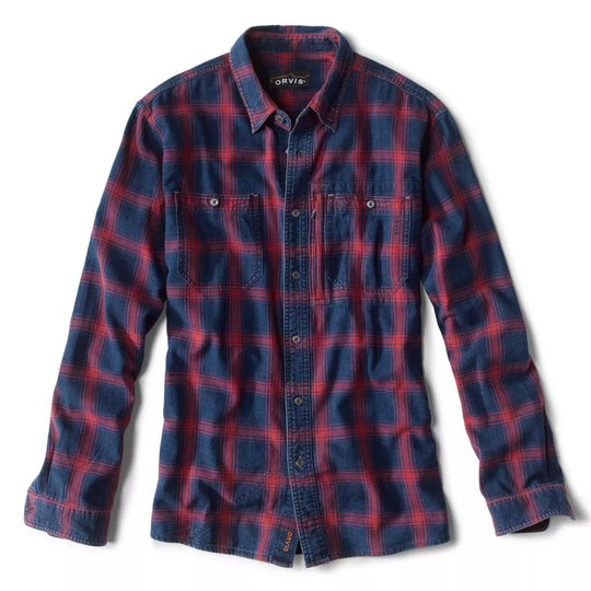 Orvis Indigo Tech Plaid Shirt-Men's Clothing-Kevin's Fine Outdoor Gear & Apparel