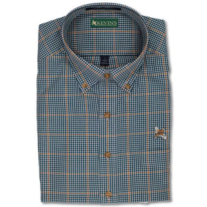 Kevin's Ellison Quail Wrinkle Free Shirt-Men's Clothing-Green Mini Check-M-Kevin's Fine Outdoor Gear & Apparel