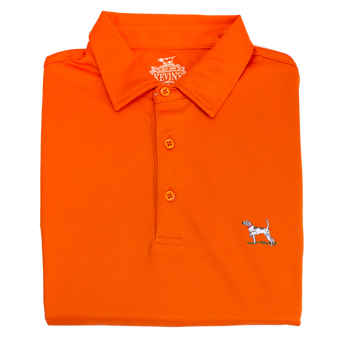 Kevin's Custom Pointer Stretch Performance Polo-MENS CLOTHING-ORANGE-S-Kevin's Fine Outdoor Gear & Apparel