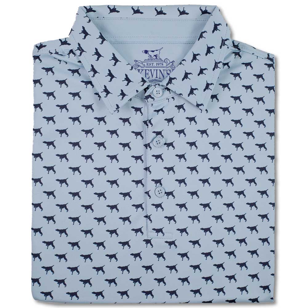 Kevin's Performance Pointer Polo-Ice Blue Pointer/Navy-S-Kevin's Fine Outdoor Gear & Apparel