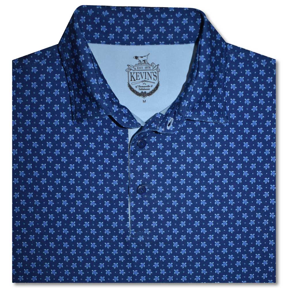 Kevin's Performance Sea Turtle Polo-NAVY/ICE BLUE-S-Kevin's Fine Outdoor Gear & Apparel