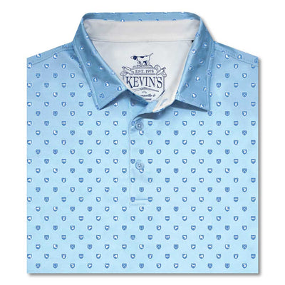Kevin's Performance Custom Crest Polo-Men's Clothing-ICE BLUE-S-Kevin's Fine Outdoor Gear & Apparel
