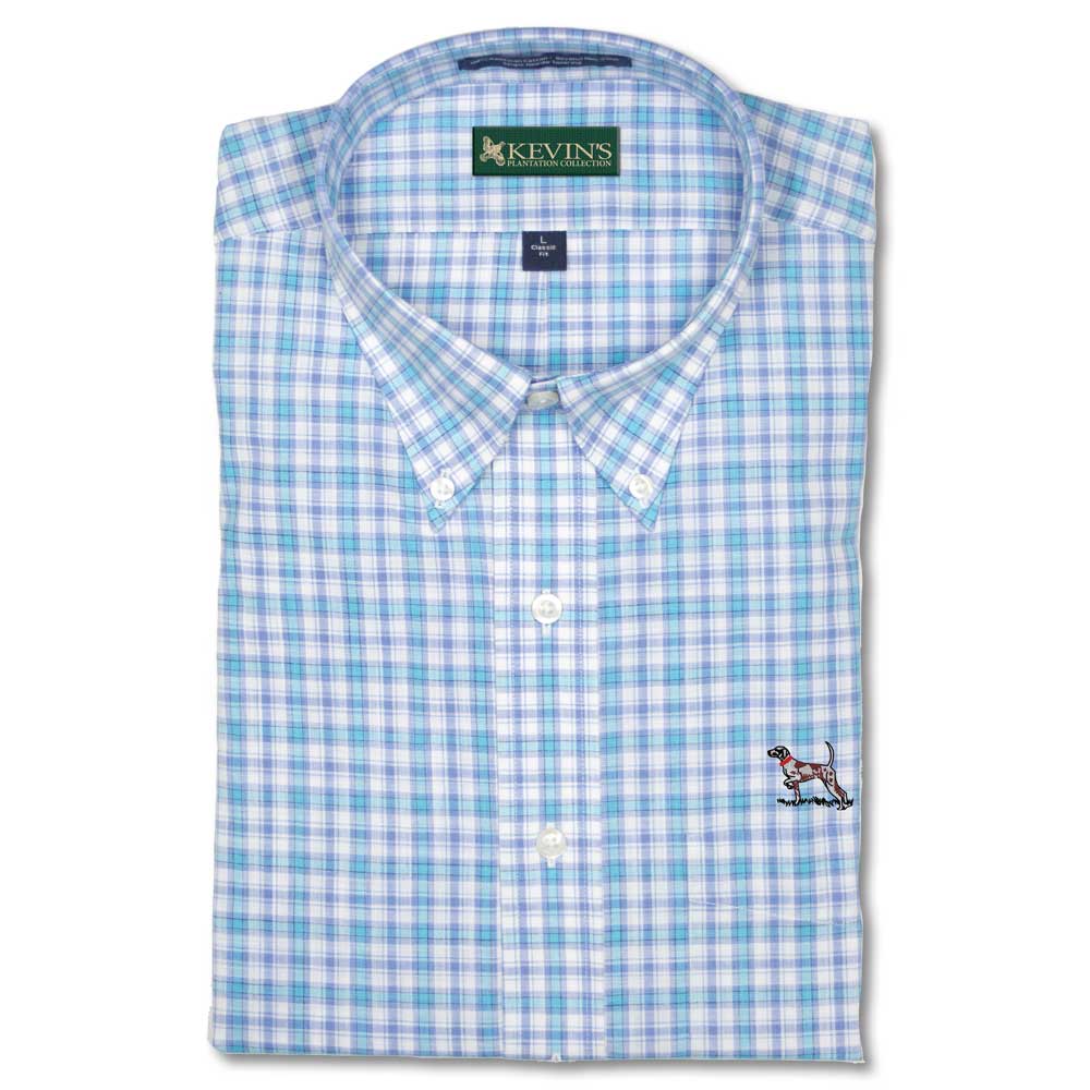 Kevin's Max Pointer Wrinkle Free Shirt-Men's Clothing-Aqua-M-Kevin's Fine Outdoor Gear & Apparel