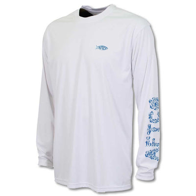 Aftco Jig Fish Long Sleeve Performance Shirt-MENS CLOTHING-White-M-Kevin's Fine Outdoor Gear & Apparel