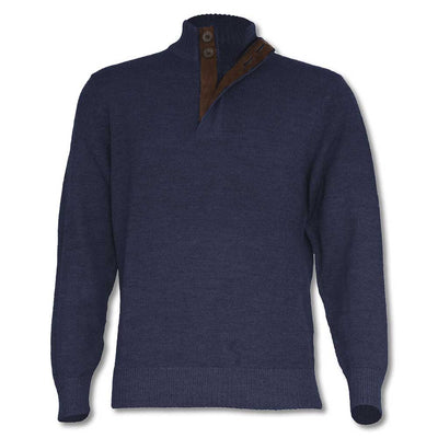 Kevin's Royal Alpaca 1/4 Zip Mock Sweater-Men's Clothing-Midnight-M-Kevin's Fine Outdoor Gear & Apparel