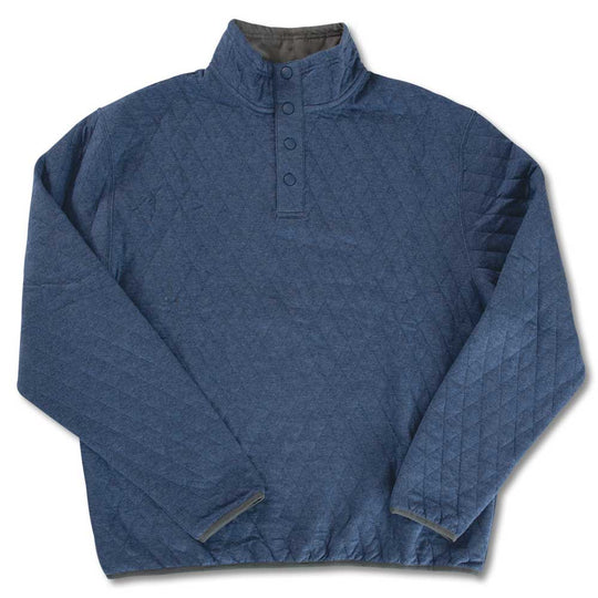 Kevin's Quilted Snap Mock Pullover-Men's Outerwear-Indigo Heather-M-Kevin's Fine Outdoor Gear & Apparel