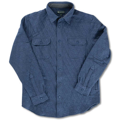 Kevin's Quilted Snap Shirt Jacket-Men's Outerwear-Indigo Heather-M-Kevin's Fine Outdoor Gear & Apparel
