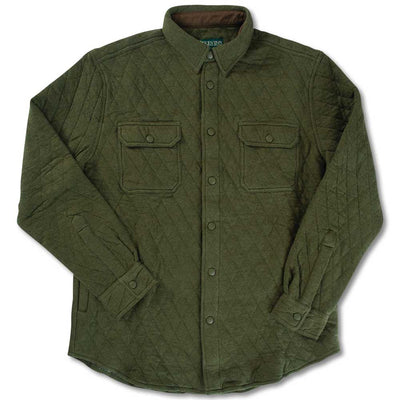 Kevin's Quilted Snap Shirt Jacket-Men's Outerwear-Olive Heather-M-Kevin's Fine Outdoor Gear & Apparel