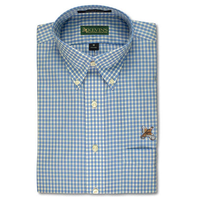 Kevin's Wrinkle Free Long Sleeve Quail Dress Shirt-WINTSTON/BLUE-M-Kevin's Fine Outdoor Gear & Apparel