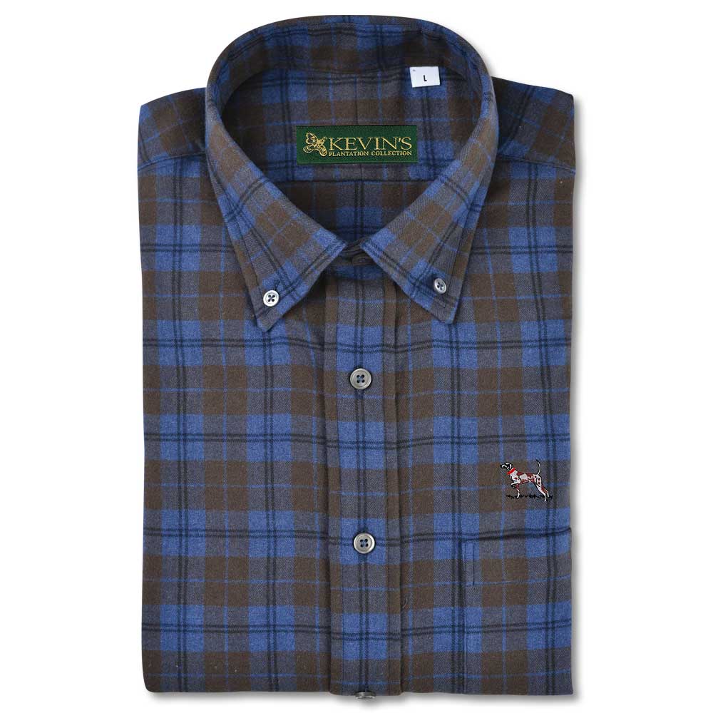 Kevin's American Made Shirts-MENS CLOTHING-BROWN/BLUE PLAID-M-Kevin's Fine Outdoor Gear & Apparel