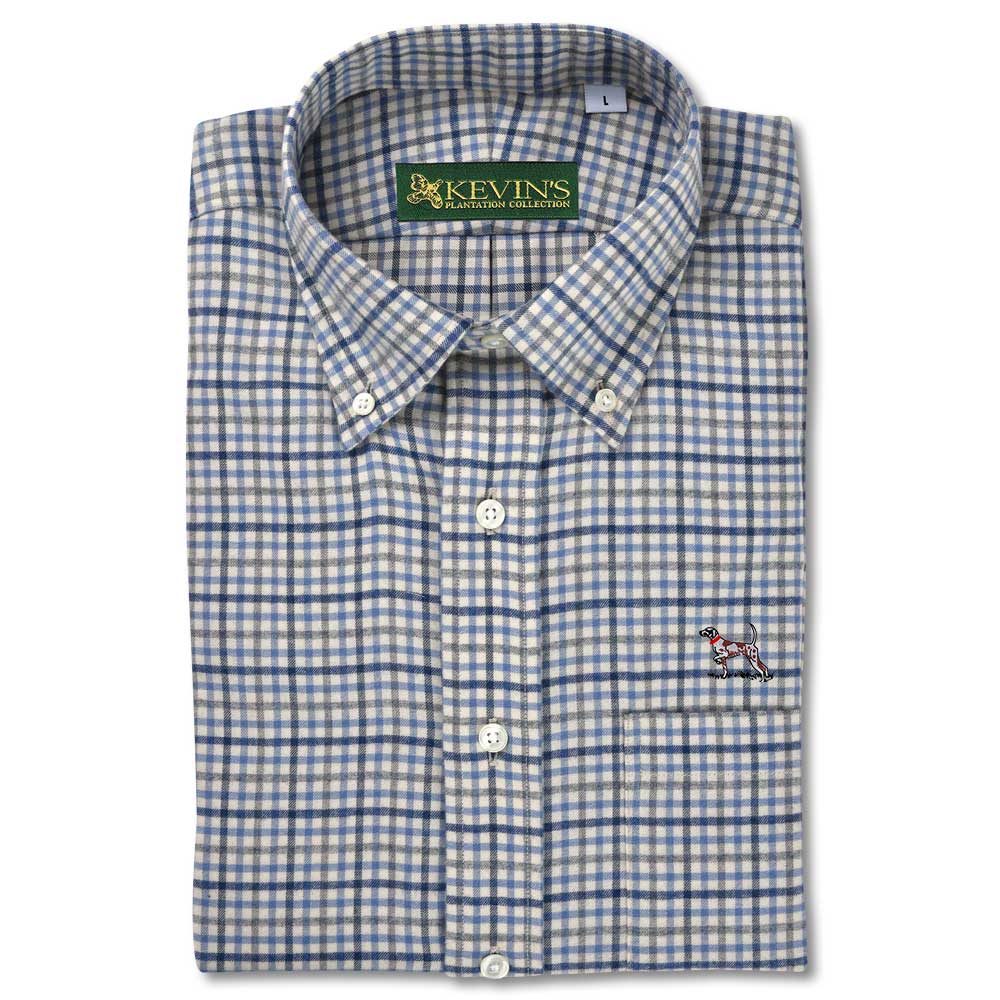 Kevin's American Made Shirts-MENS CLOTHING-BLUE/GREY CHECK-M-Kevin's Fine Outdoor Gear & Apparel