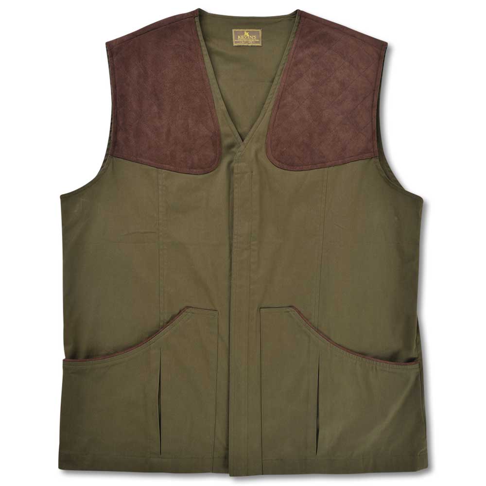 Kevin's Men's Stretch Twill Shooting Vest-Olive-S-Kevin's Fine Outdoor Gear & Apparel