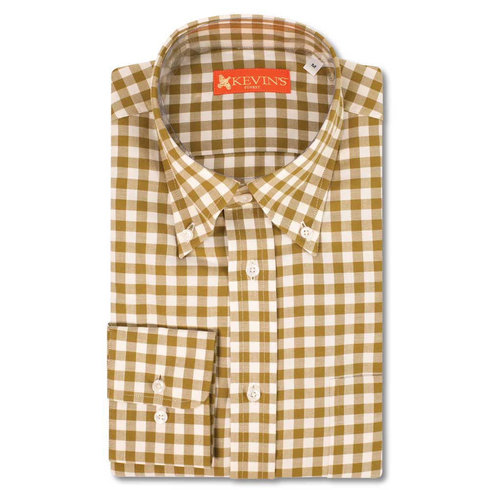 mens yellow gingham dress shirt Thomas Mason Yellow and Light Blue Multi Gingham Shirt