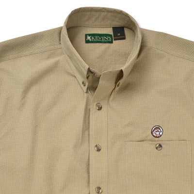 Kevin's Bob White Quail Stretch Long Sleeve Field Shirt-MENS CLOTHING-Advantage Apparel-Khaki-L-Kevin's Fine Outdoor Gear & Apparel
