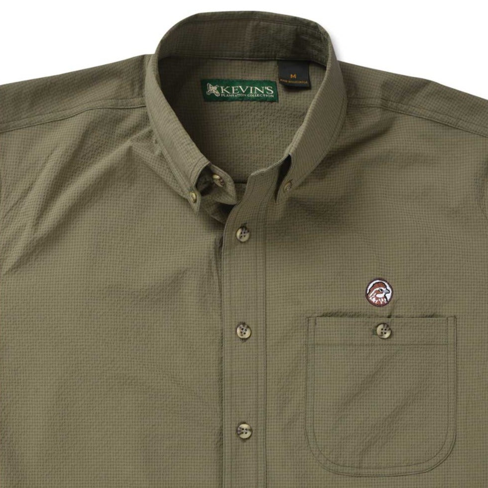Kevin's Bob White Quail Stretch Long Sleeve Field Shirt-MENS CLOTHING-Advantage Apparel-Olive Green-L-Kevin's Fine Outdoor Gear & Apparel