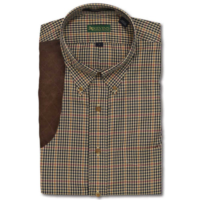 Kevin's Performance Classic Gold Plaid Right Hand Shooting Shirt-MENS CLOTHING-OLD GOLD-S-Kevin's Fine Outdoor Gear & Apparel