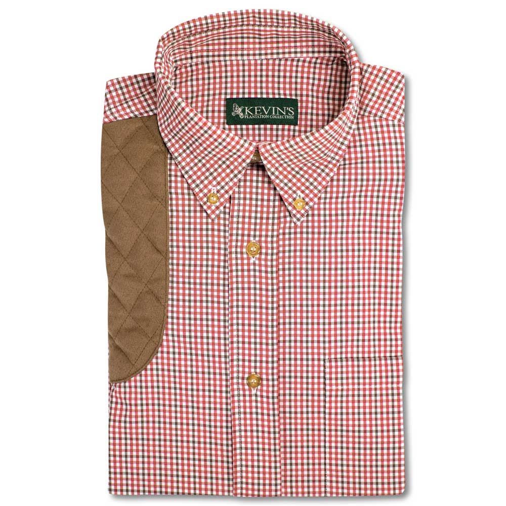 Kevin's Performance Classic Plaid Right Hand Shooting Shirt-Men's Clothing-CRIMSON MINI CHECK-S-Kevin's Fine Outdoor Gear & Apparel