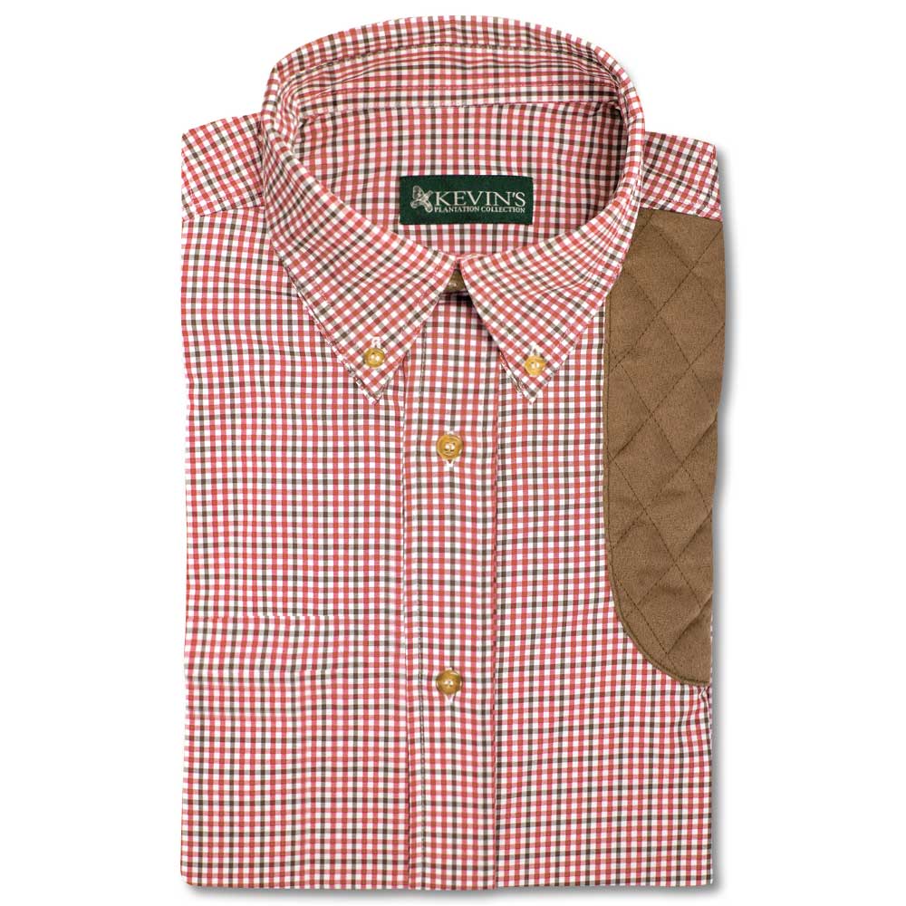 Kevin's Performance Classic Plaid Left Hand Shooting Shirt-Men's Clothing-CRIMSON MINI CHECK-S-Kevin's Fine Outdoor Gear & Apparel