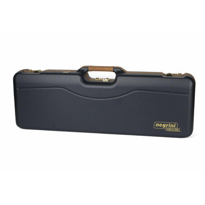 Negrini Two OU/SxS Deluxe Shotgun Travel Case-HUNTING/OUTDOORS-Navy/Tobacco-Kevin's Fine Outdoor Gear & Apparel