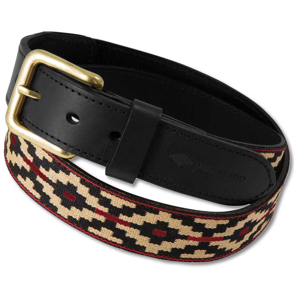 Pampeano Cincha Polo Belt-Men's Accessories-Black/Red-85/30"-Kevin's Fine Outdoor Gear & Apparel