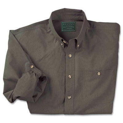 Kevin's Big And Tall Feather-Weight Plantation Long Sleeve Field Shirt-MENS CLOTHING-Dark Green-3XL-Kevin's Fine Outdoor Gear & Apparel