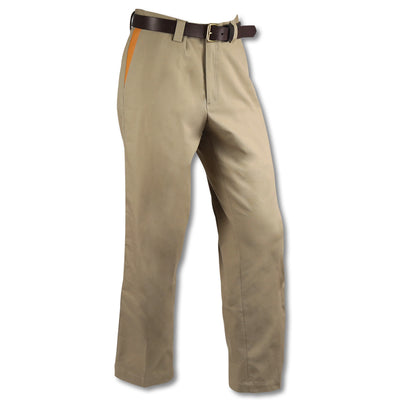 Kevin's Khaki Stretch Leather Trimmed Pants-MENS CLOTHING-KHAKI-28-30-Kevin's Fine Outdoor Gear & Apparel