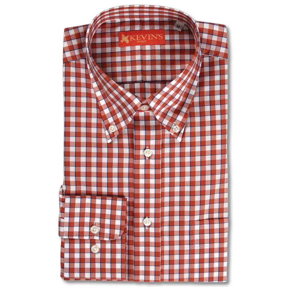 Kevin's Finest Long-sleeve 8-button Dress Shirt-MENS CLOTHING-Patriot Plaid-M-Kevin's Fine Outdoor Gear & Apparel