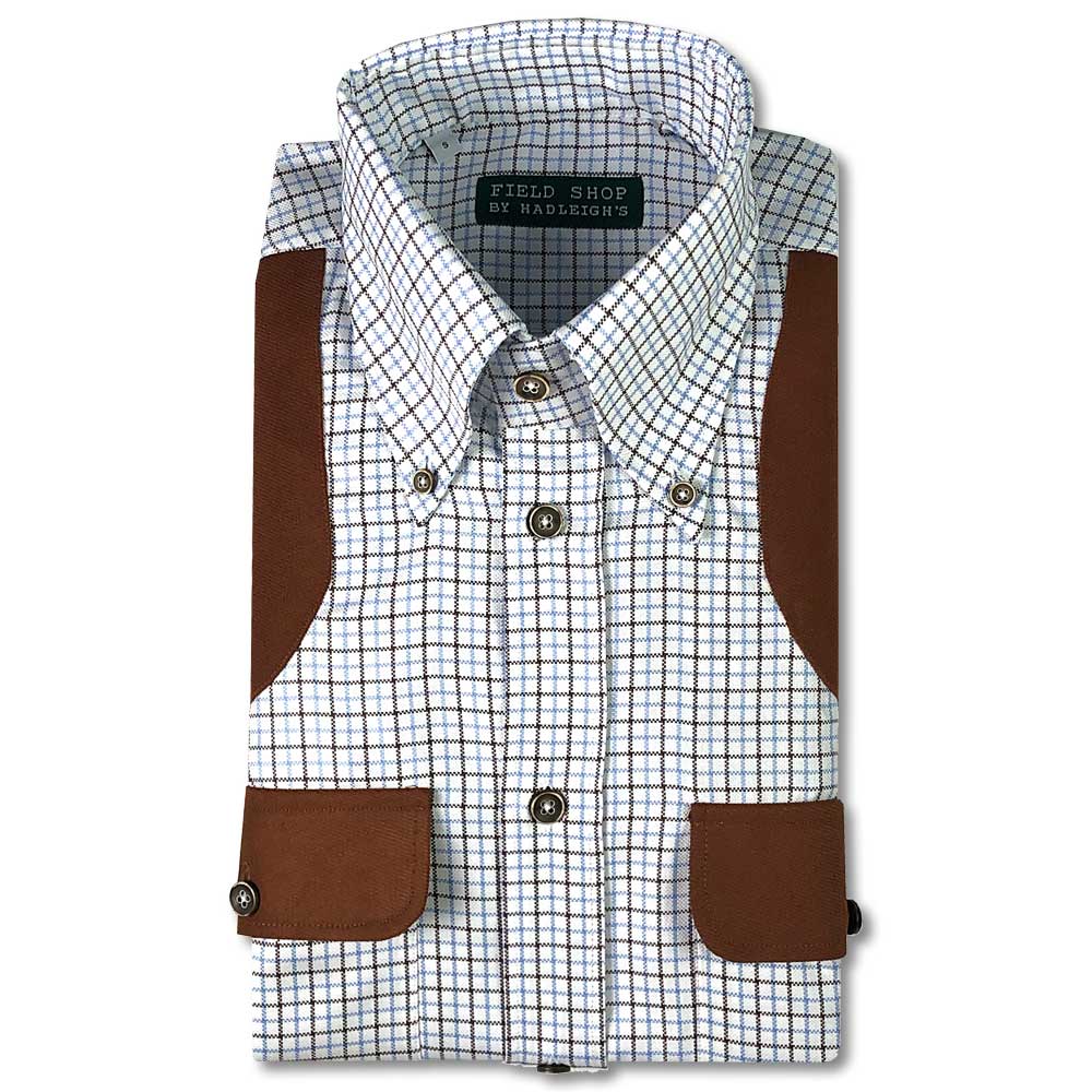 Hadleigh's JD Field Shirt-Men's Clothing-BLUE BROWN GINGHAM-S-Kevin's Fine Outdoor Gear & Apparel