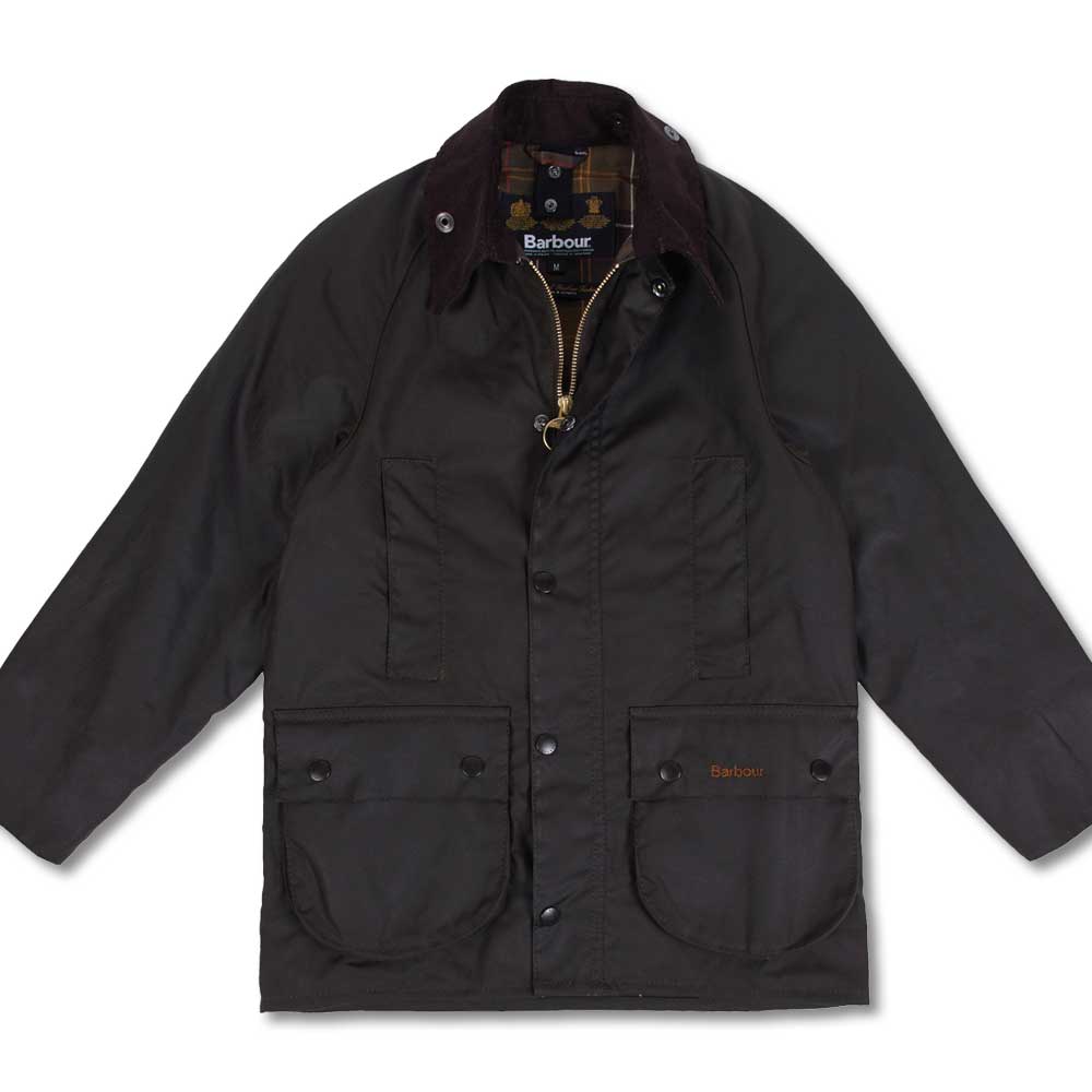 Barbour Boy's Beaufort Waxed Jacket-CHILDRENS CLOTHING-Olive-S-Kevin's Fine Outdoor Gear & Apparel