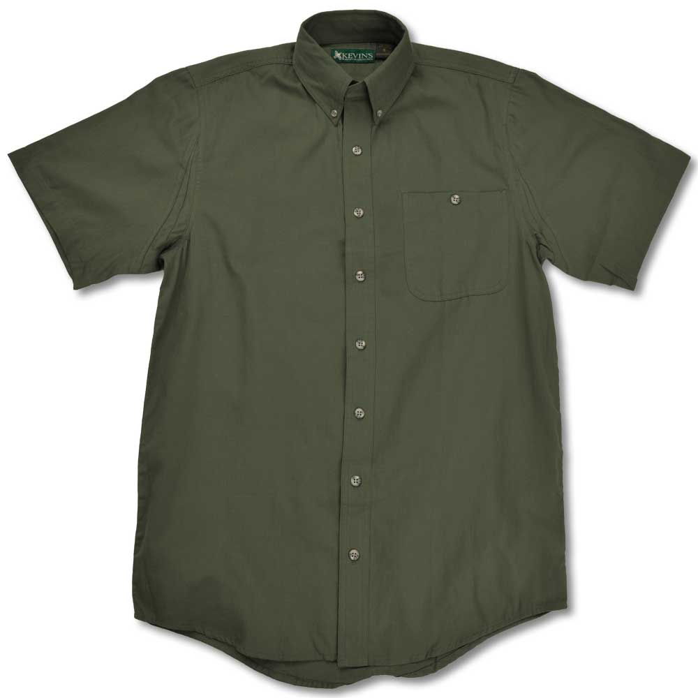 Kevin's Performance Short Sleeve Button Down Shirts-Men's Clothing-OLIVE-S-Kevin's Fine Outdoor Gear & Apparel