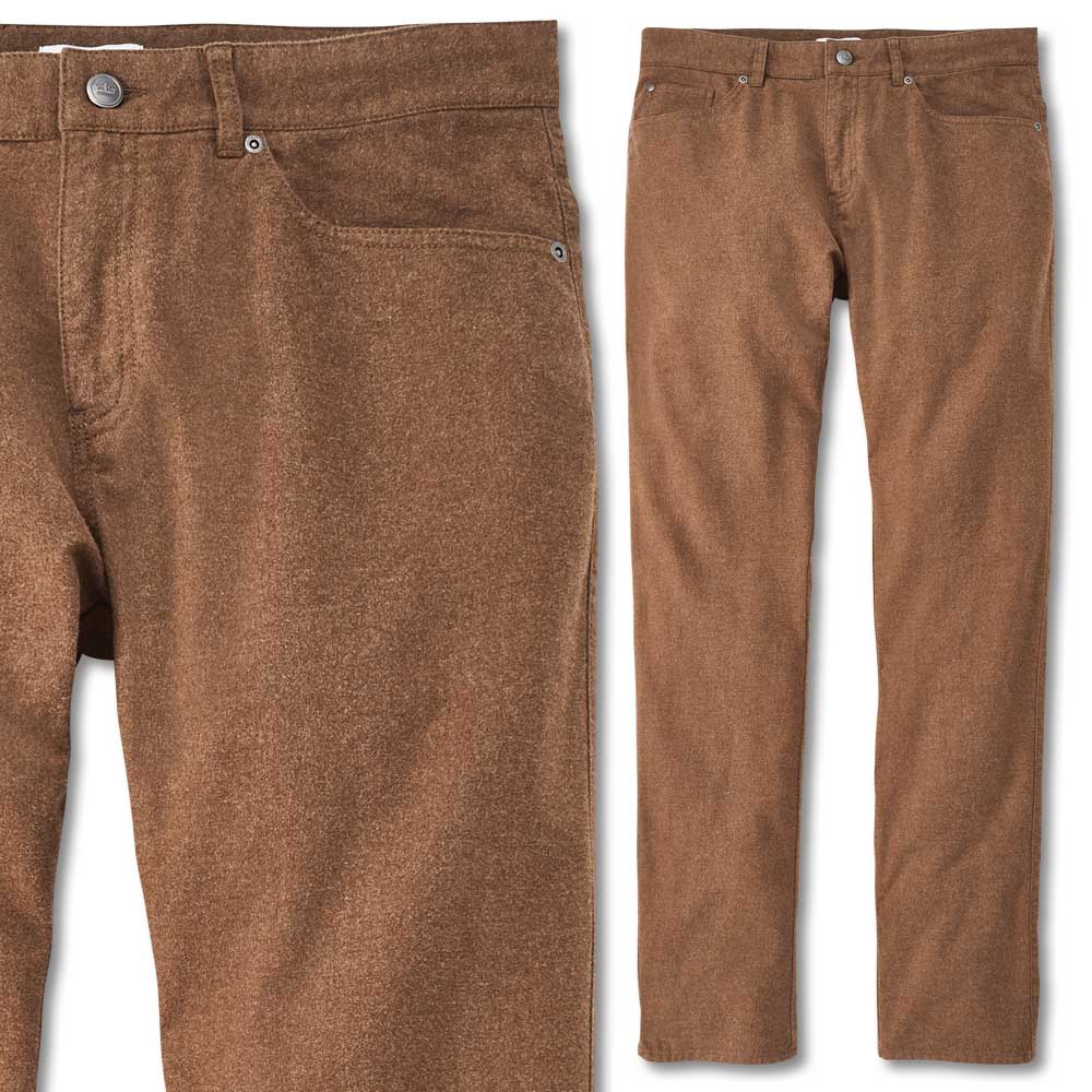 Peter Millar Men's Flannel Five-Pocket Pant-MENS CLOTHING-Scotch-32-Kevin's Fine Outdoor Gear & Apparel