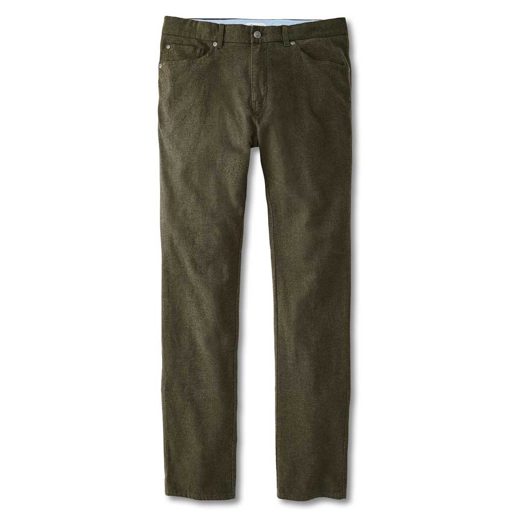 Peter Millar Men's Flannel Five-Pocket Pant-MENS CLOTHING-Loden-32-Kevin's Fine Outdoor Gear & Apparel