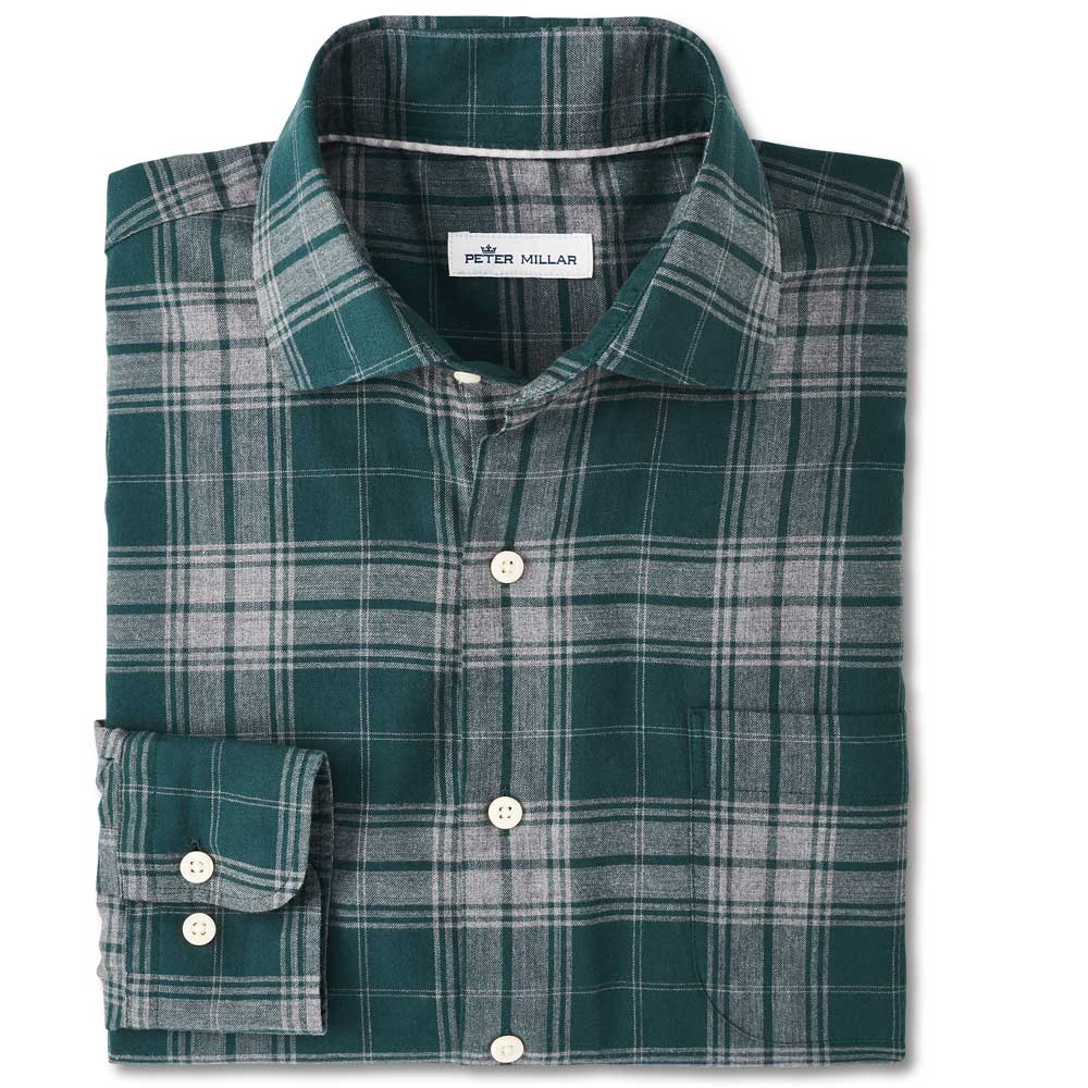Peter Millar Bantry Autumn Soft Cotton Sport Shirt-Men's Clothing-Balsam-M-Kevin's Fine Outdoor Gear & Apparel