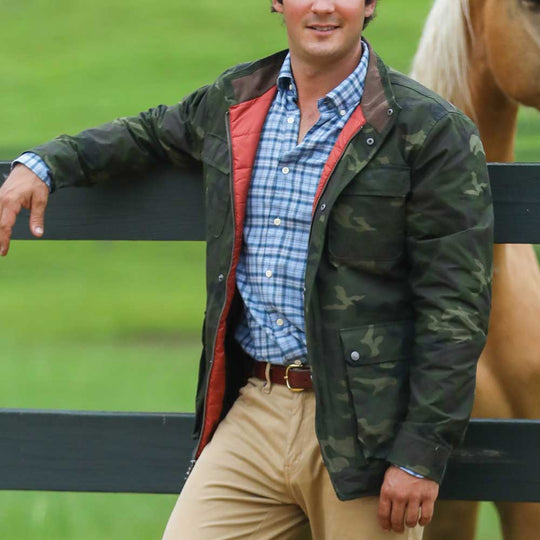 Peter Millar Waxed Cotton Field Jacket-Men's Clothing-Kevin's Fine Outdoor Gear & Apparel