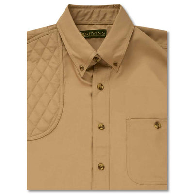 Kevin's Long Sleeve Single Right Patch Performance Shooting Shirt-HUNTING/OUTDOORS-SOLID KHAKI-2XL-Kevin's Fine Outdoor Gear & Apparel