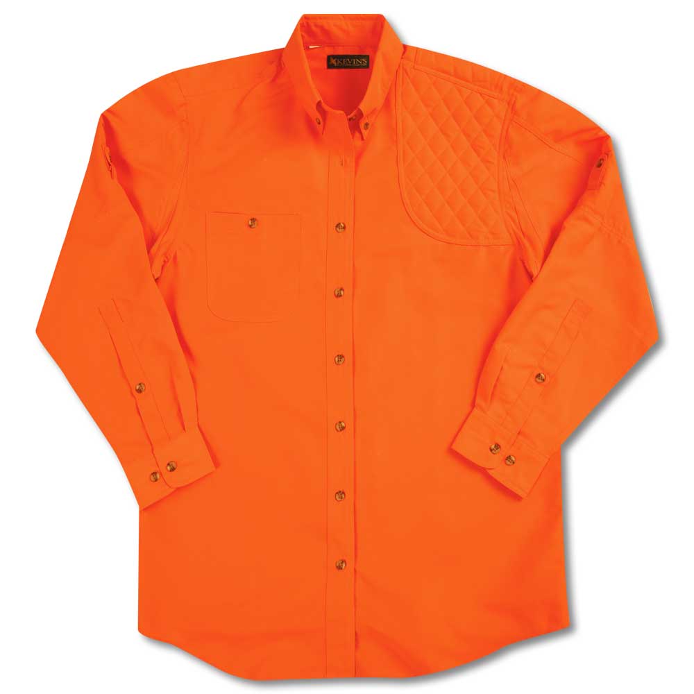 Kevin's Long Sleeve Single Left Patch Performance Shooting Shirt-HUNTING/OUTDOORS-SOLID ORANGE-2XL-Kevin's Fine Outdoor Gear & Apparel