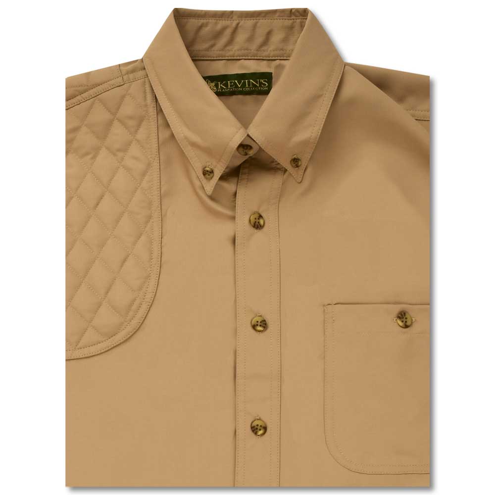Kevin's Short Sleeve Single Right Patch Performance Shooting Shirt-HUNTING/OUTDOORS-SOLID KHAKI-2XL-Kevin's Fine Outdoor Gear & Apparel