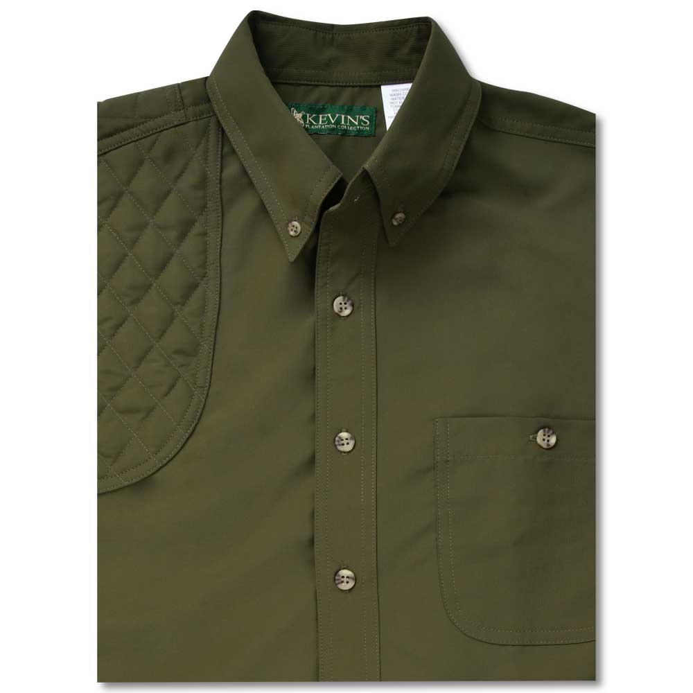 Kevin's Short Sleeve Single Right Patch Performance Shooting Shirt-HUNTING/OUTDOORS-SOLID OLIVE-2XLT-Kevin's Fine Outdoor Gear & Apparel