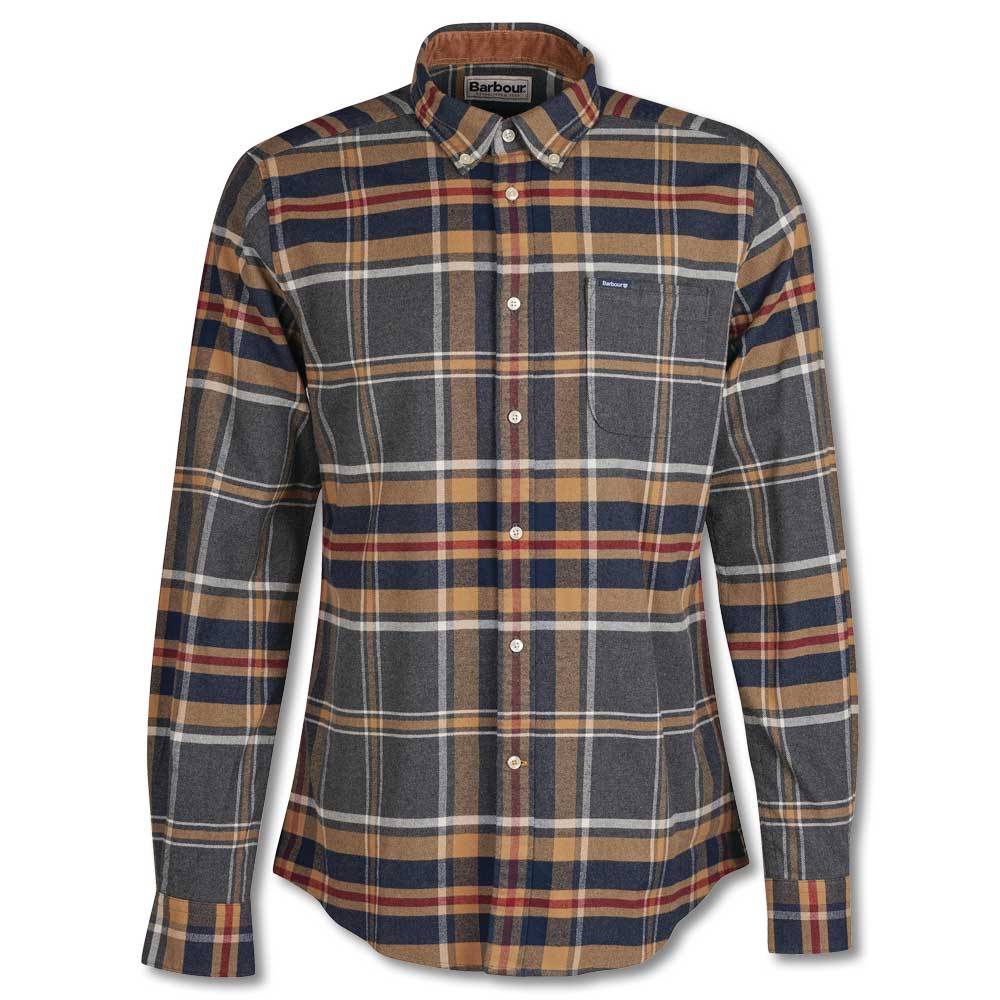 Barbour Ronan Tailored Check Shirt-Men's Clothing-Gray Marl-M-Kevin's Fine Outdoor Gear & Apparel